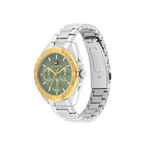 Reloj bicolor esfera verde TOMMY HILFIGER