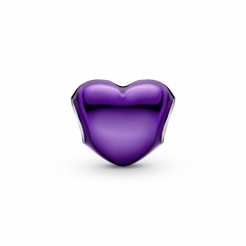 Pandora Charm Corazón Morado Metálico