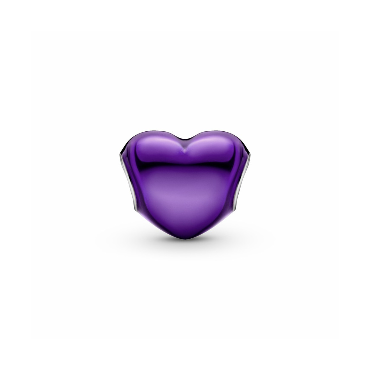 Pandora Charm Corazón Morado Metálico