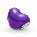 Pandora Charm Corazón Morado Metálico