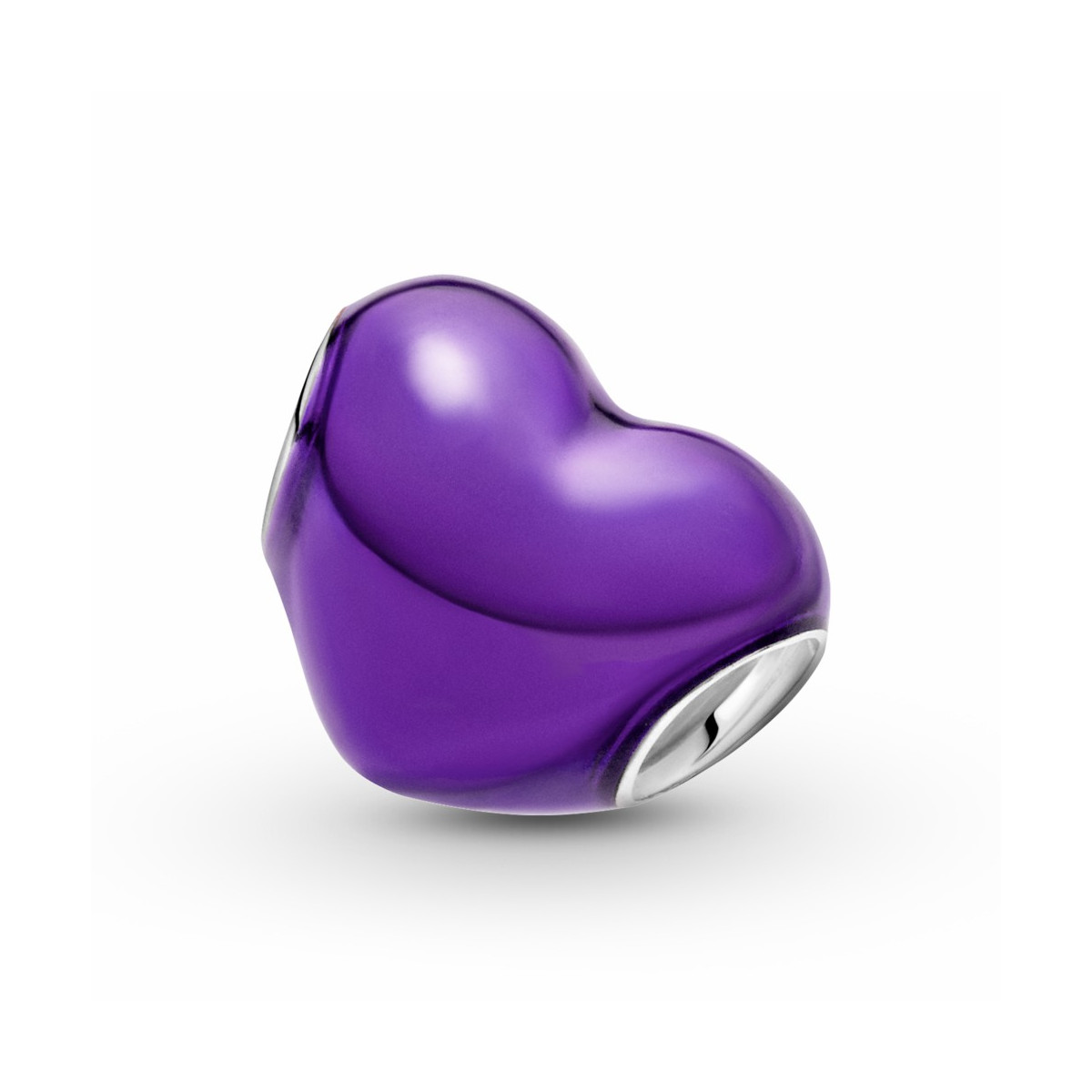 Pandora Charm Corazón Morado Metálico