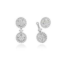 Pendientes desmontables redondos en plata