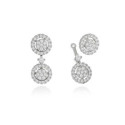 Pendientes desmontables redondos en plata