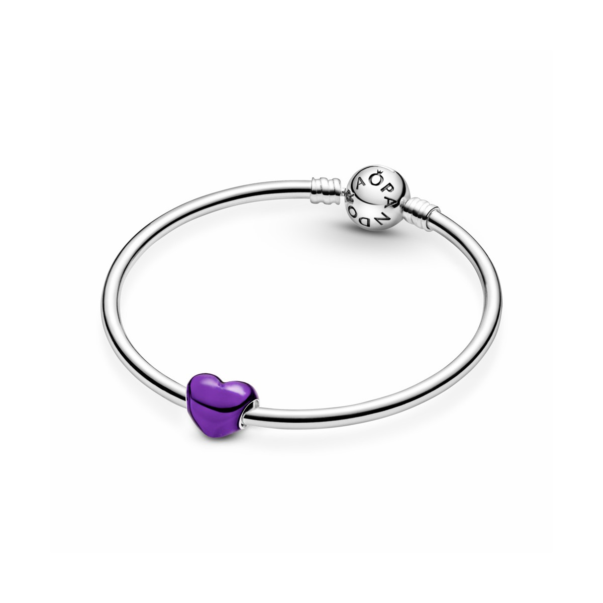 Pandora Charm Corazón Morado Metálico