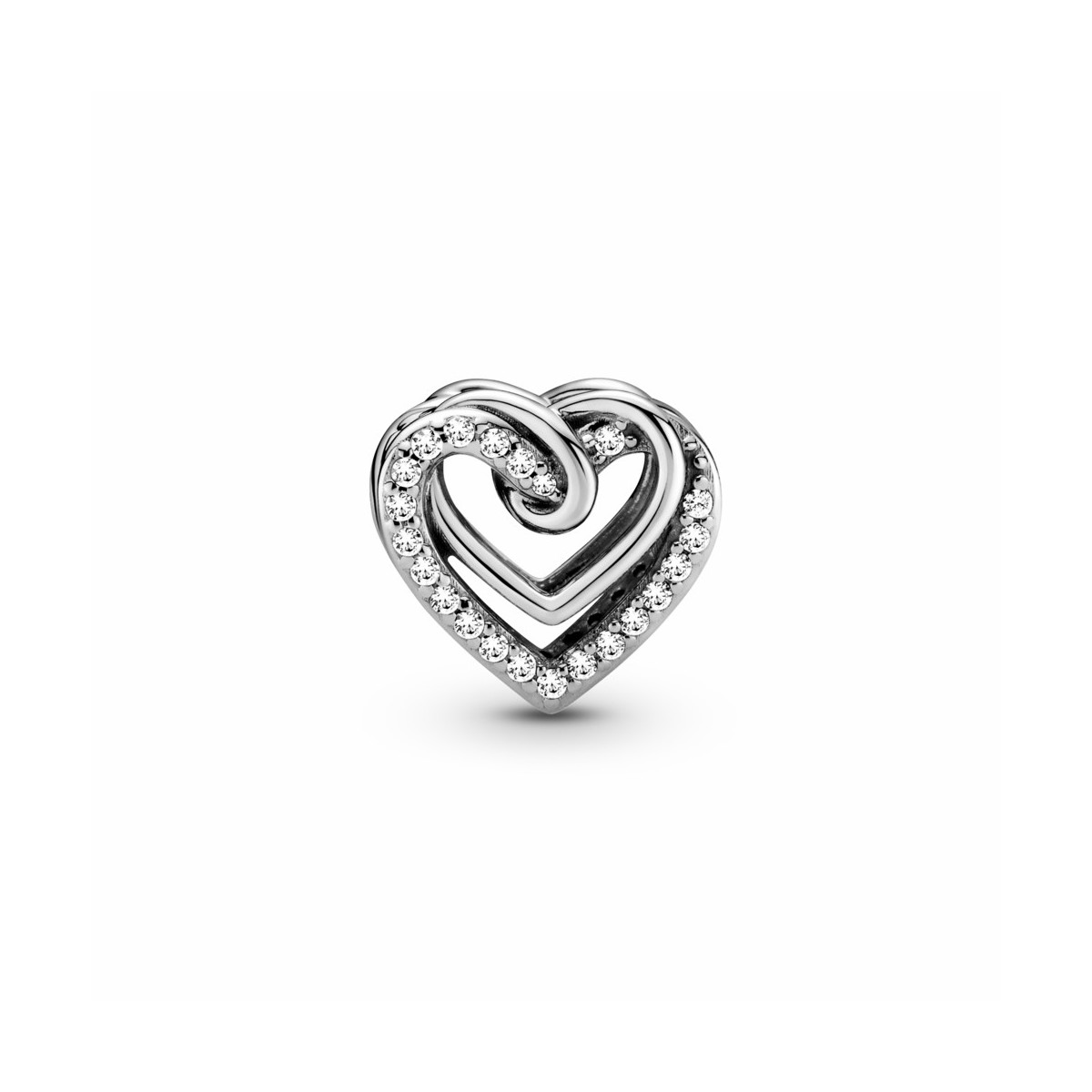 Pandora Charm Corazones Brillantes Entrelazados