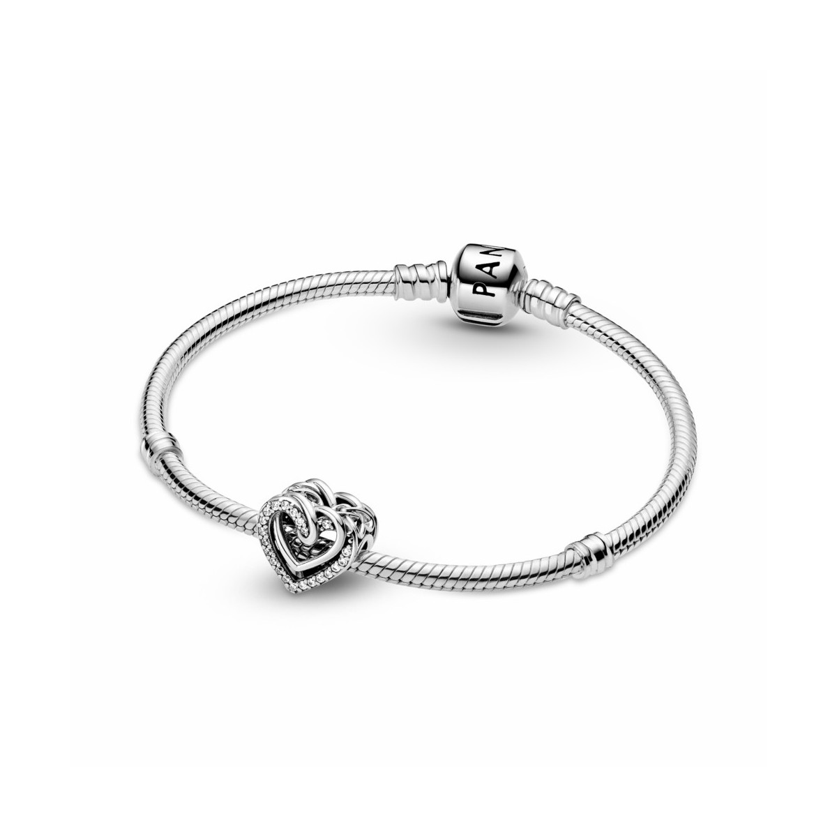 Pandora Charm Corazones Brillantes Entrelazados