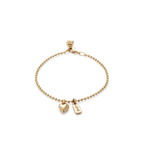 Pulsera Ser Único Ex Mini esferas Corazón Volumen Oro