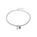 Uno de 50 Collar Esferas Perla Cristal Azul