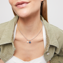 Uno de 50 Collar Esferas Perla Cristal Azul