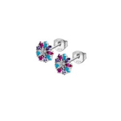 Pendientes Lotus silver Plata de Ley Multicolor