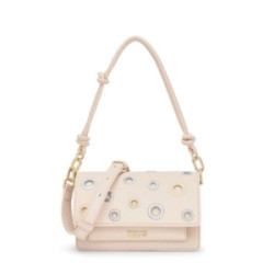 Bandolera TOUS pequeña beige Audree Eyelets