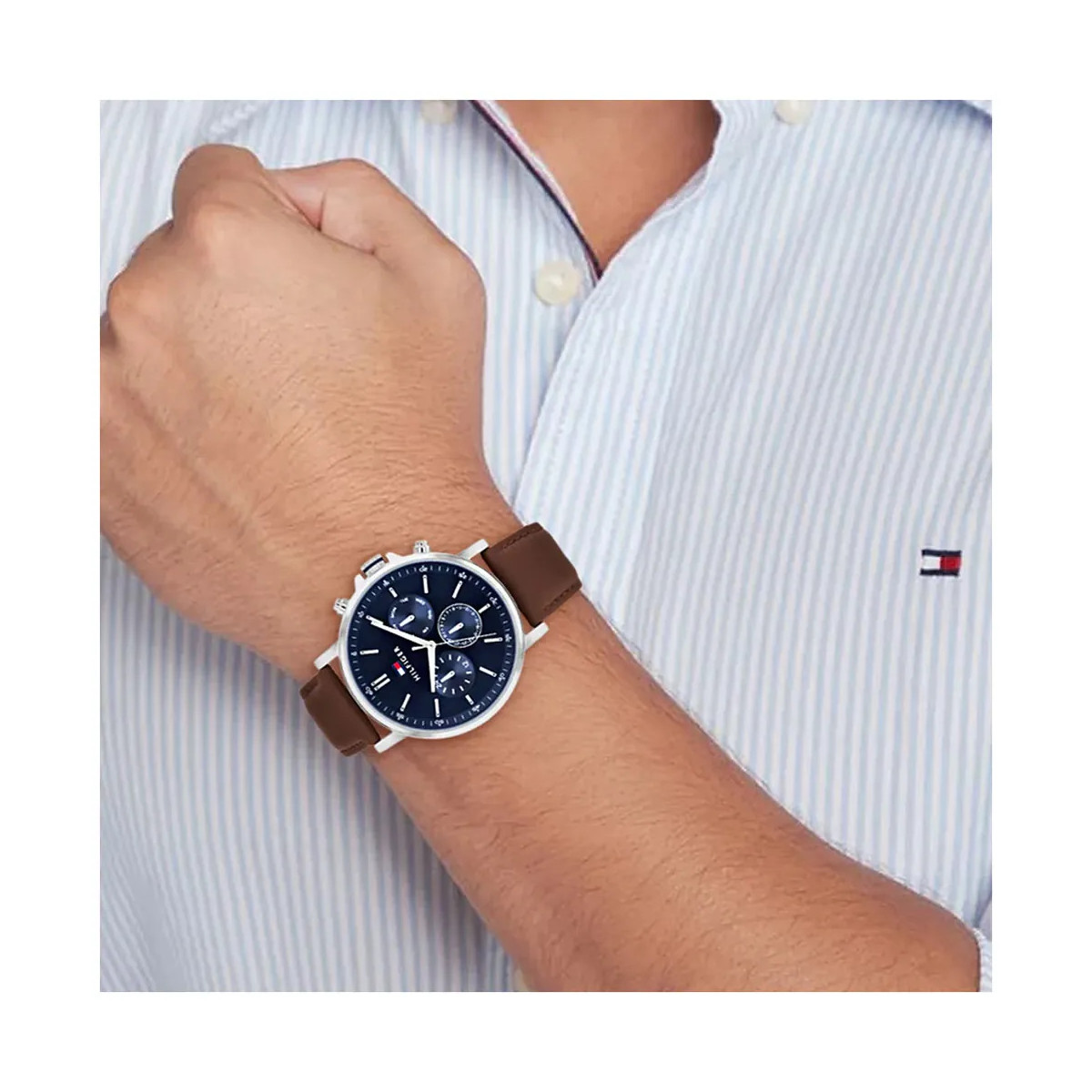 Reloj Esfera Azul Correa Piel TOMMY HILFIGER