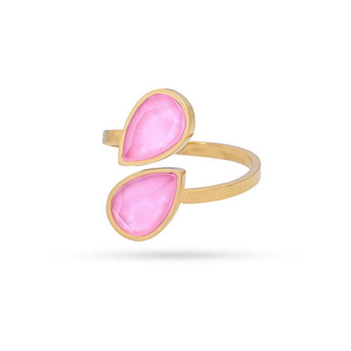 Anillo doble gota rosa ANARTXY