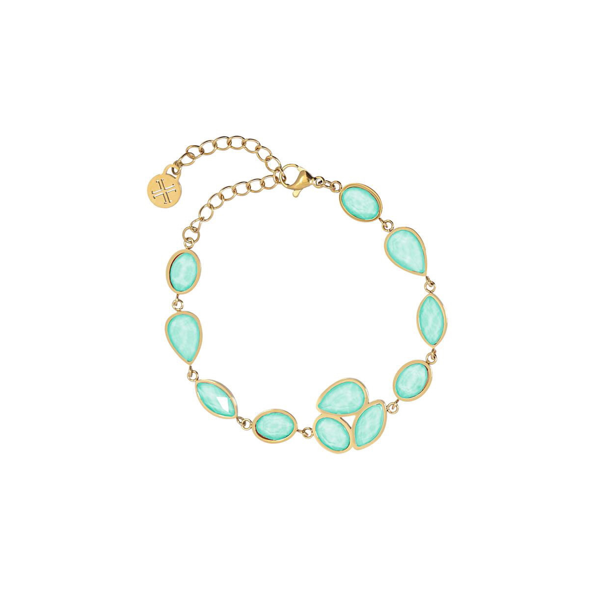 Pulsera gotas verde agua ANARTXY