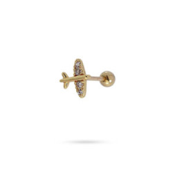 Piercing avioneta dorado ANARTXY