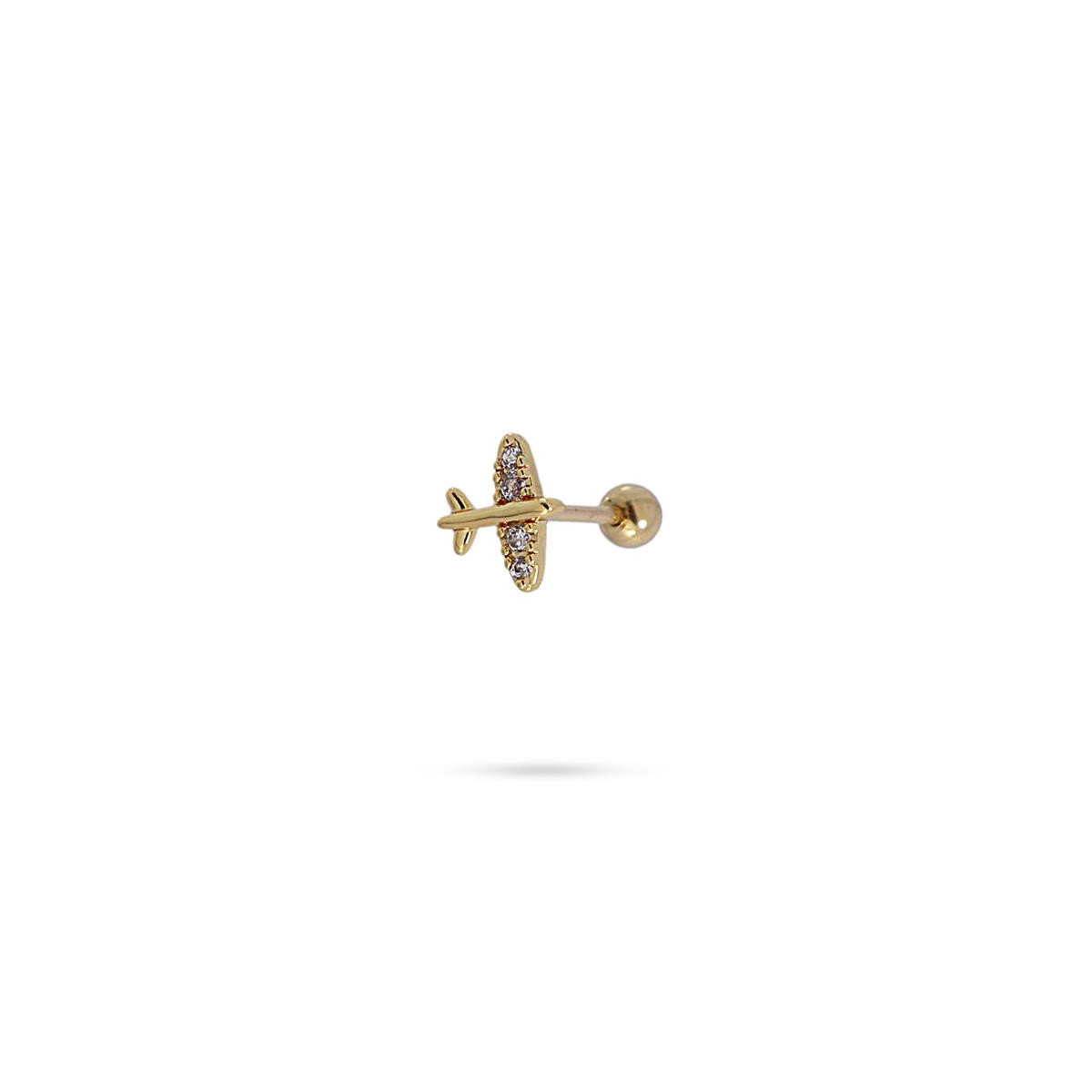 Piercing avioneta dorado ANARTXY