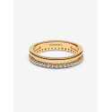 Anillo Doble BandaRecubrimiento en oro de 14k PANDORA - 163799C01
