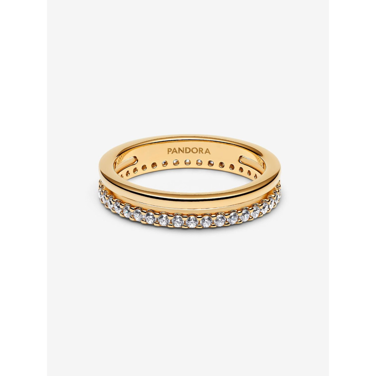 Anillo Doble BandaRecubrimiento en oro de 14k PANDORA - 163799C01