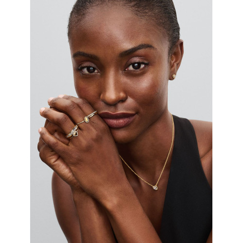 Anillo Doble BandaRecubrimiento en oro de 14k PANDORA - 163799C01