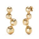 Pendientes bañada en oro 18k y cuatro bolas en forma de burbujas UNO DE 50