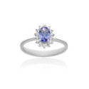 Anillo Oro Blanco y Tanzanita MARINA GARCIA