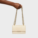 Bandolera pequeña de piel beige Audree Leather TOUS