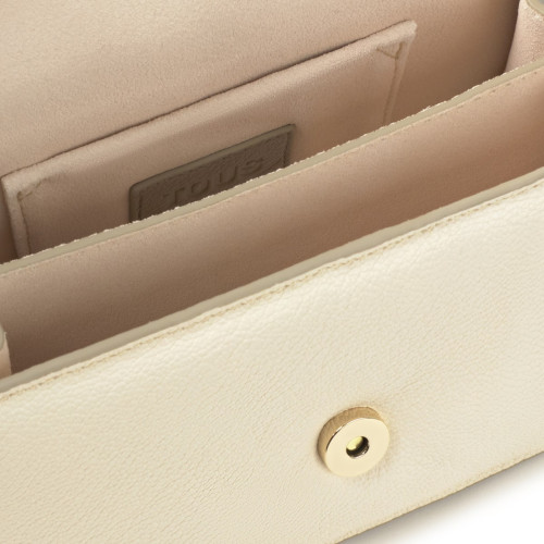 Bandolera pequeña de piel beige Audree Leather TOUS