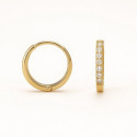 Pendientes de Aro con Circonitas en Oro de 18K