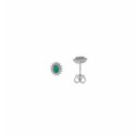Pendientes Doble Halo Lady Esmeralda SALVATORE PLATA