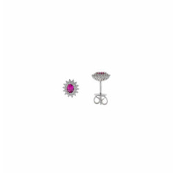 Pendientes Doble Halo Lady Rubi SALVATORE PLATA