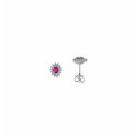 Pendientes Doble Halo Lady Rubi SALVATORE PLATA