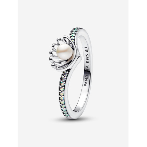 Anillo Perla Cultivada de Agua Dulce Tratada Concha Princesa Ariel de DisneyPANDORA - 193654C01