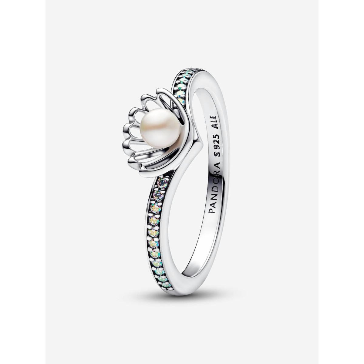 Anillo Perla Cultivada de Agua Dulce Tratada Concha Princesa Ariel de DisneyPANDORA - 193654C01