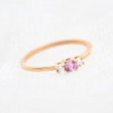 Argyor Anillo Diamantes Zafiro Rosa