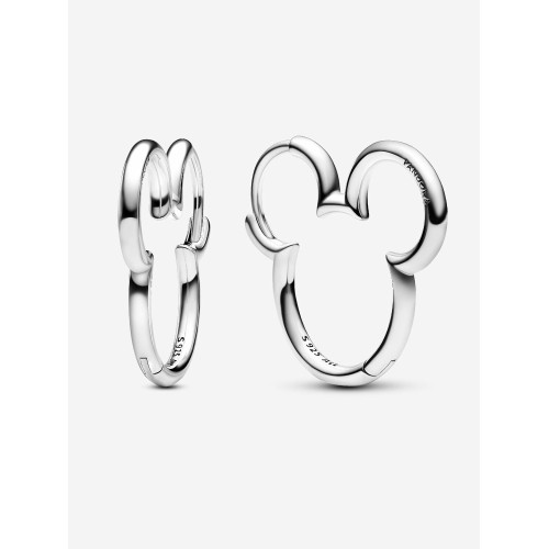 Pendientes de Aro Silueta de Mickey Mouse de DisneyPANDORA