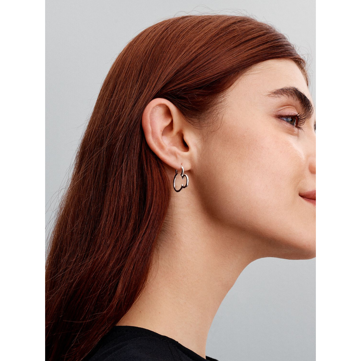 Pendientes de Aro Silueta de Mickey Mouse de DisneyPANDORA