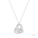 Collar Personalizado Corazones Plata de Ley Collar Personalizado Corazones Plata de Ley