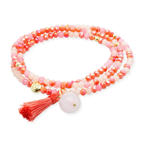 Pulsera ZEN PEACH con piedra natural MARINA GARCIA