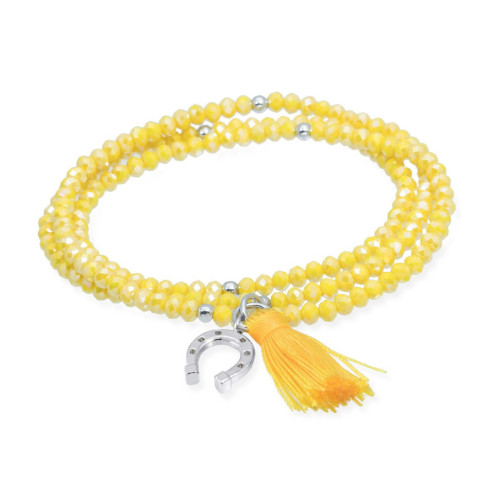 Pulsera ZEN AMARILLA con herradura MARINA GARCIA