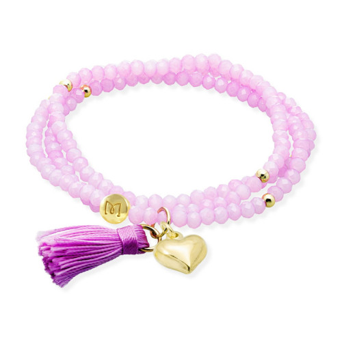 Pulsera ZEN LILA con corazón MARINA GARCIA