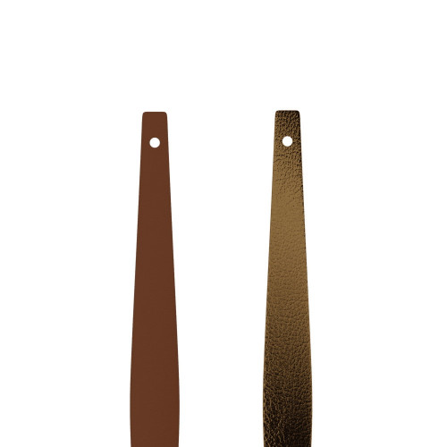 Inserción de cuero - Pulseras acampanadas, Terracota / Bronce