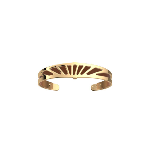 Inserción de cuero - Pulseras acampanadas, Terracota / Bronce 12mm