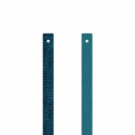 Inserción de cuero - Pulseras, Escamas Azuladas / Georgettes Azul 8mm