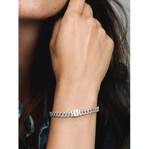 Pulsera de Cadena Pavé Cuban de PANDORATimeless - 593008C01