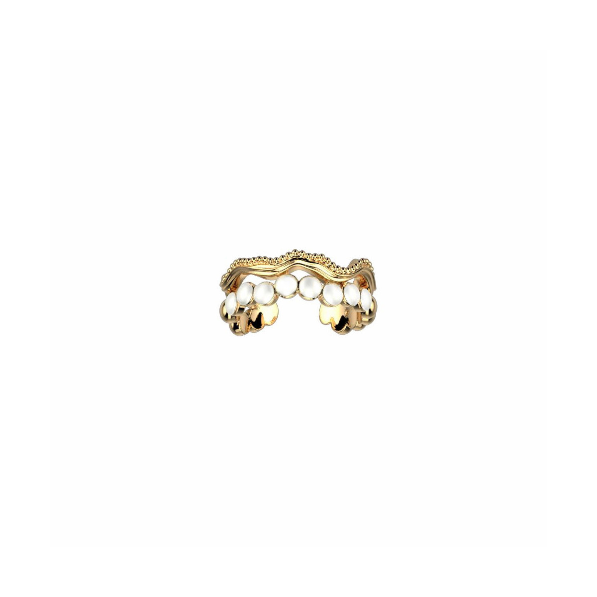 Anillo de moda, acabado dorado. LES GEORGETTES