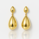 Pendientes gota de oro amarillo de 18K