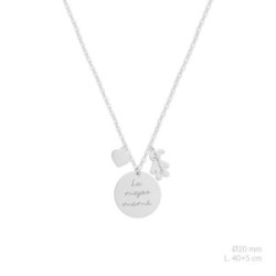 Collar Chapa Personalizable Niña Corazón