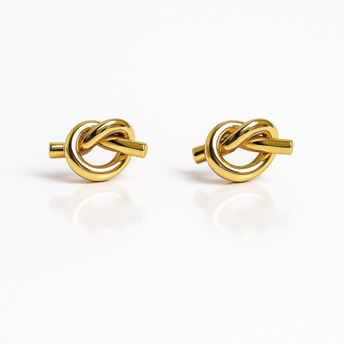 Pendientes de Oro con Diseño de Nudo