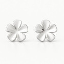 Pendientes florales en oro blanco