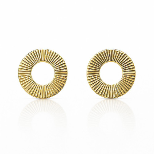 Pendiente de Oro de 18k con Diseño Gallonado
